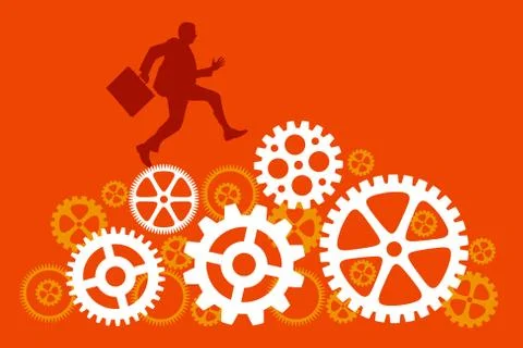 Deadline stress Stock Illustration