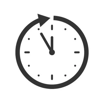 Deadline symbol. Time of completion of the work or order. Stock Illustration