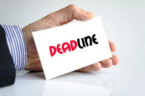 Deadline text concept Foto stock