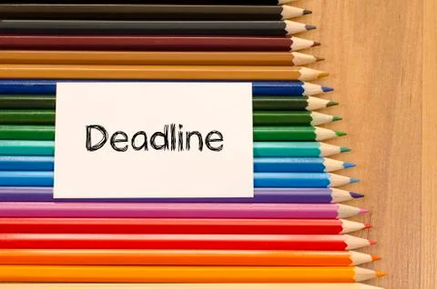 Deadline text concept Stock Photos