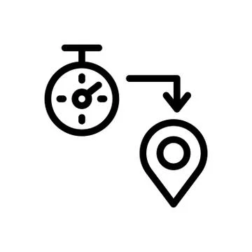 Deadline thin line icon Stock Illustration