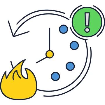 Deadline time icon clock hour timer vector Stockillustratie