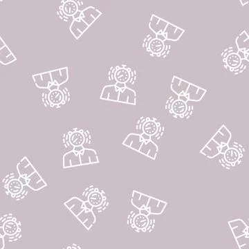 Deadline time limit line vector seamless pattern Stock Illustration