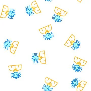 Deadline time limit vector seamless pattern Stock Illustration