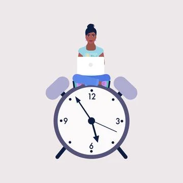 Deadline, time management concept Stock Illustration