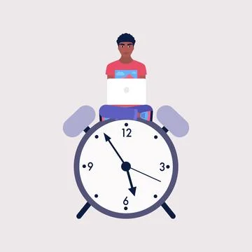 Deadline, time management concept. Stock Illustration