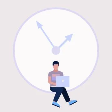 Deadline, time management concept Stock Illustration
