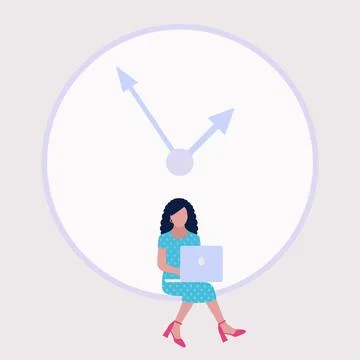 Deadline, time management concept Stock Illustration