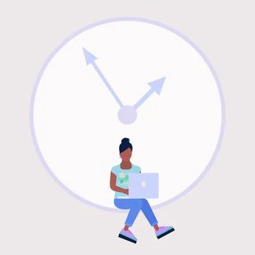 Deadline, time management concept Stock Illustration