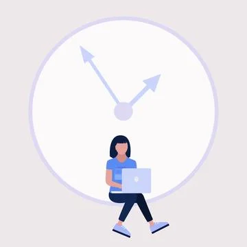 Deadline, time management concept Stock-Illustration