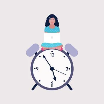 Deadline, time management 스톡 일러스트