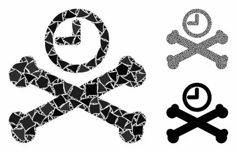 Deadline timer Mosaic Icon of Bumpy Elements Stock Illustration