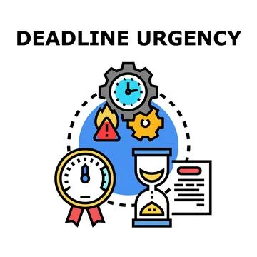 Deadline urgency concept art vector illustration Stock Illustration