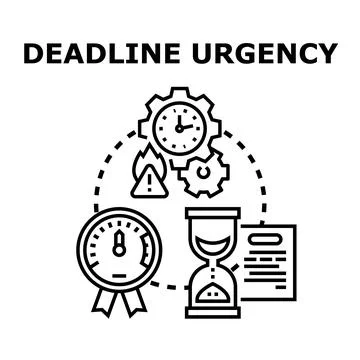 Deadline urgency concept art vector illustration Stock Illustration