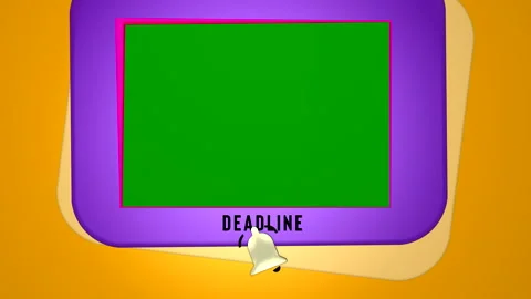 Deadline. Video message. Chroma Key and Green Screen Stock Footage 219829589