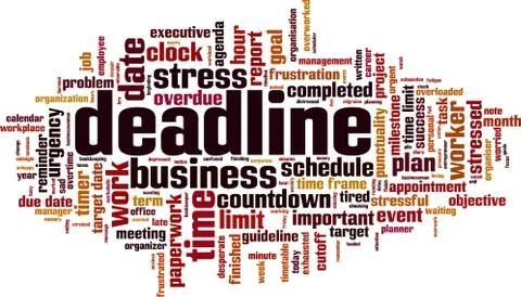 Deadline word cloud Stock Illustration