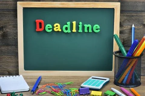 Deadline word Stock Photos