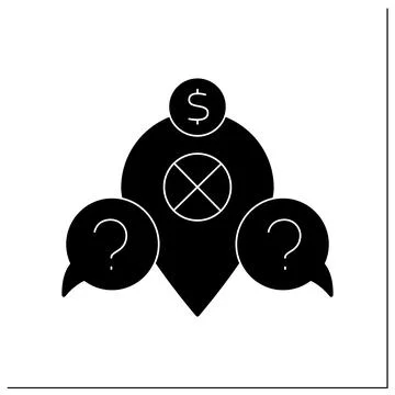 Deadlock glyph icon Stock Illustration