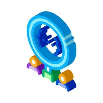 Deadlock research isometric icon vector illustration Stock Illustration