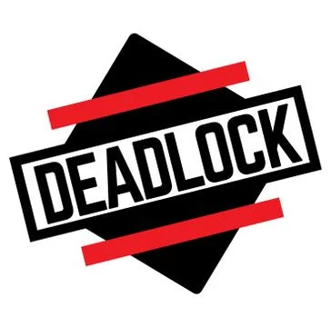 DEADLOCK stamp on white Stock Illustration