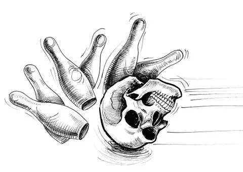 Deadly bowling Illustrazione stock