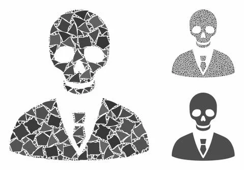 Deadly manager Mosaic Icon of Bumpy Parts Illustrazione stock