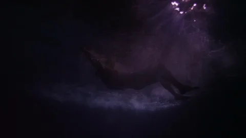 Deadman Floats in ocean at night Stock Footage 111839495