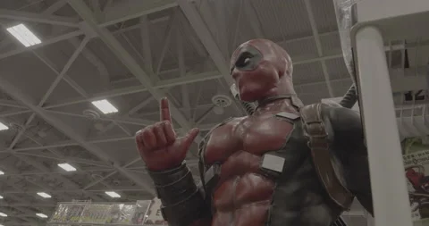 Deadpool Statue Video stock 168113384