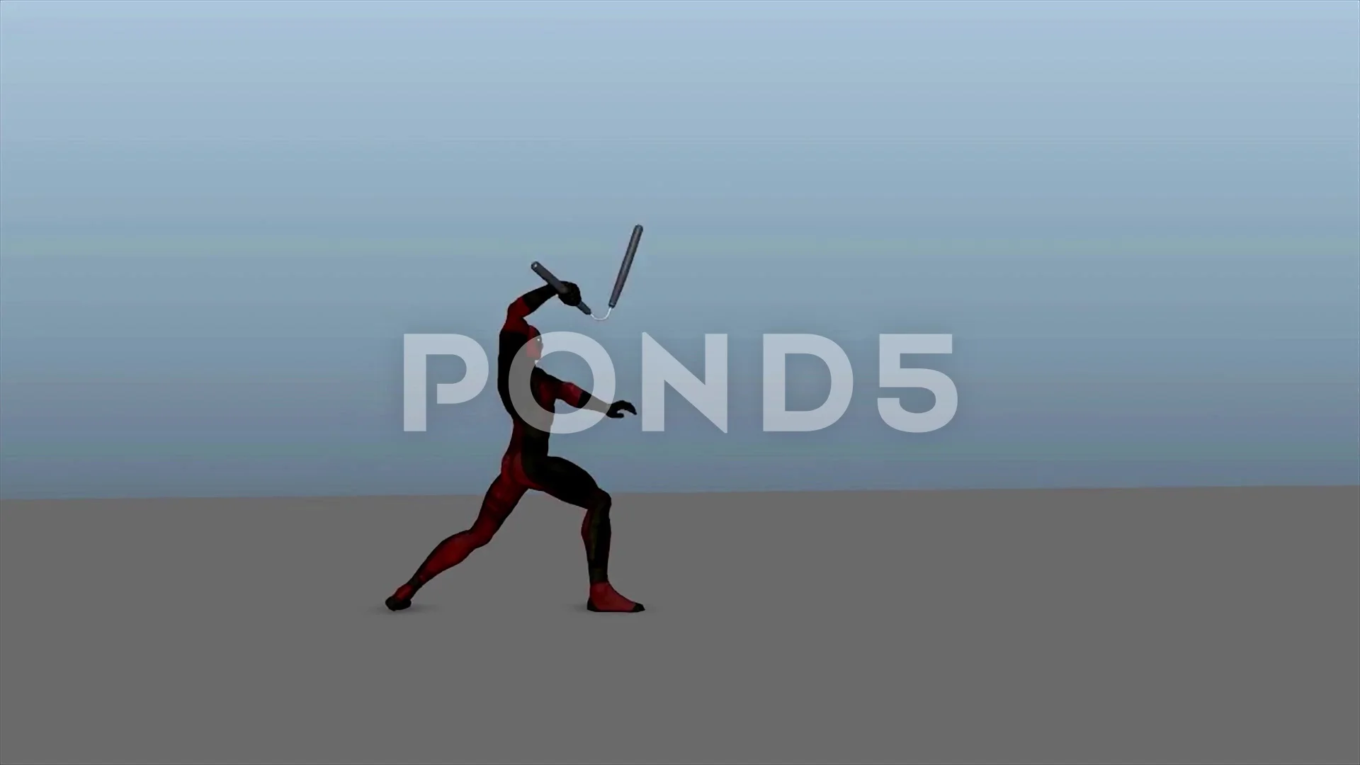 Deadpool waving nunchucks | Stock Video | Pond5
