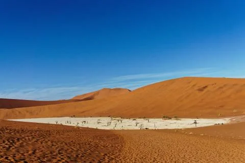 Deadvlei Namibia viewed from the top of a dune Stock Photos