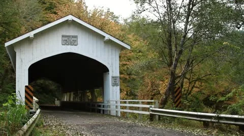 Deadwood Covered Bridge Video stock 12384708