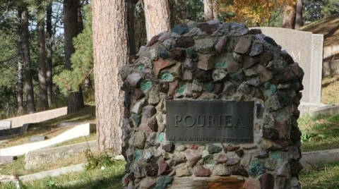 Deadwood Grave Stone Stock Footage 48480215