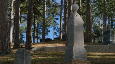 Deadwood Grave yard Stock Footage 48479595