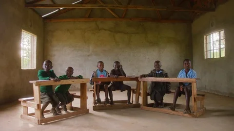 Deaf african children in school Stock Footage 79646780