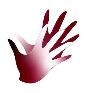 Deaf hand gesture language symbol. Two vector arms icon design Stock Illustration