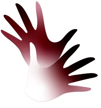 Deaf hand gesture language symbol. Two vector arms icon design Stock Illustration