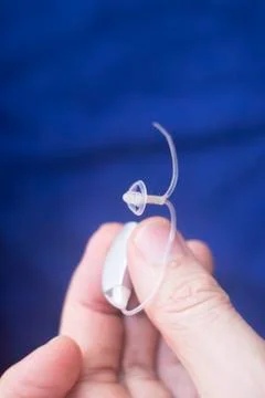 Deaf hearing aid Stock Photos