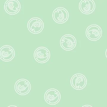 Deaf sign line seamless pattern Stock Illustration