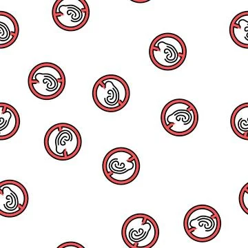 Deaf sign vector seamless pattern Stock Illustration