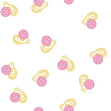Deafness disease vector seamless pattern sign Illustrazione stock