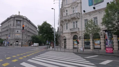 Deak Square at dawn, Budapest Stock Footage 90682246