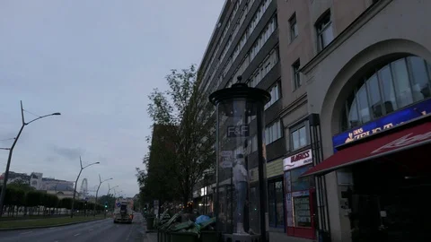 Deak Square at dawn, Budapest Stock Footage 90686156