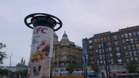 Deak Square at dawn, Budapest Stock Footage 90687444