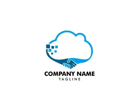 Deal Cloud Logo Template Design Stock Illustration