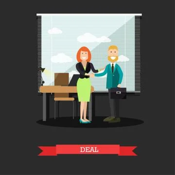 Deal concept vector illustration in flat style Stock Illustration