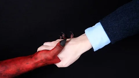 Deal with the devil. Top view. Stock Footage 80427858