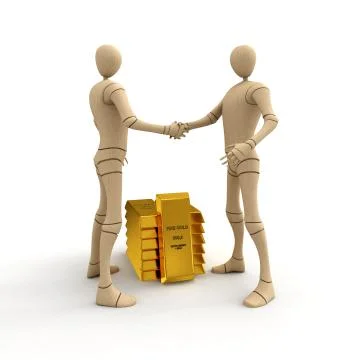 Deal with gold Stock Illustration