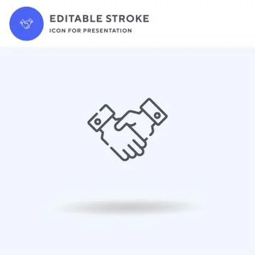 Deal icon vector, filled flat sign, solid pictogram isolated on white, logo i Illustrazione stock