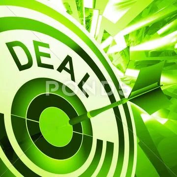 Deal means bargain or partnership agreement Stock Illustration