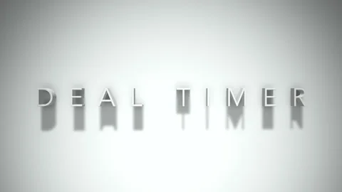 Deal timer 3D title animation with shadows on a white background Stock Footage 297801186
